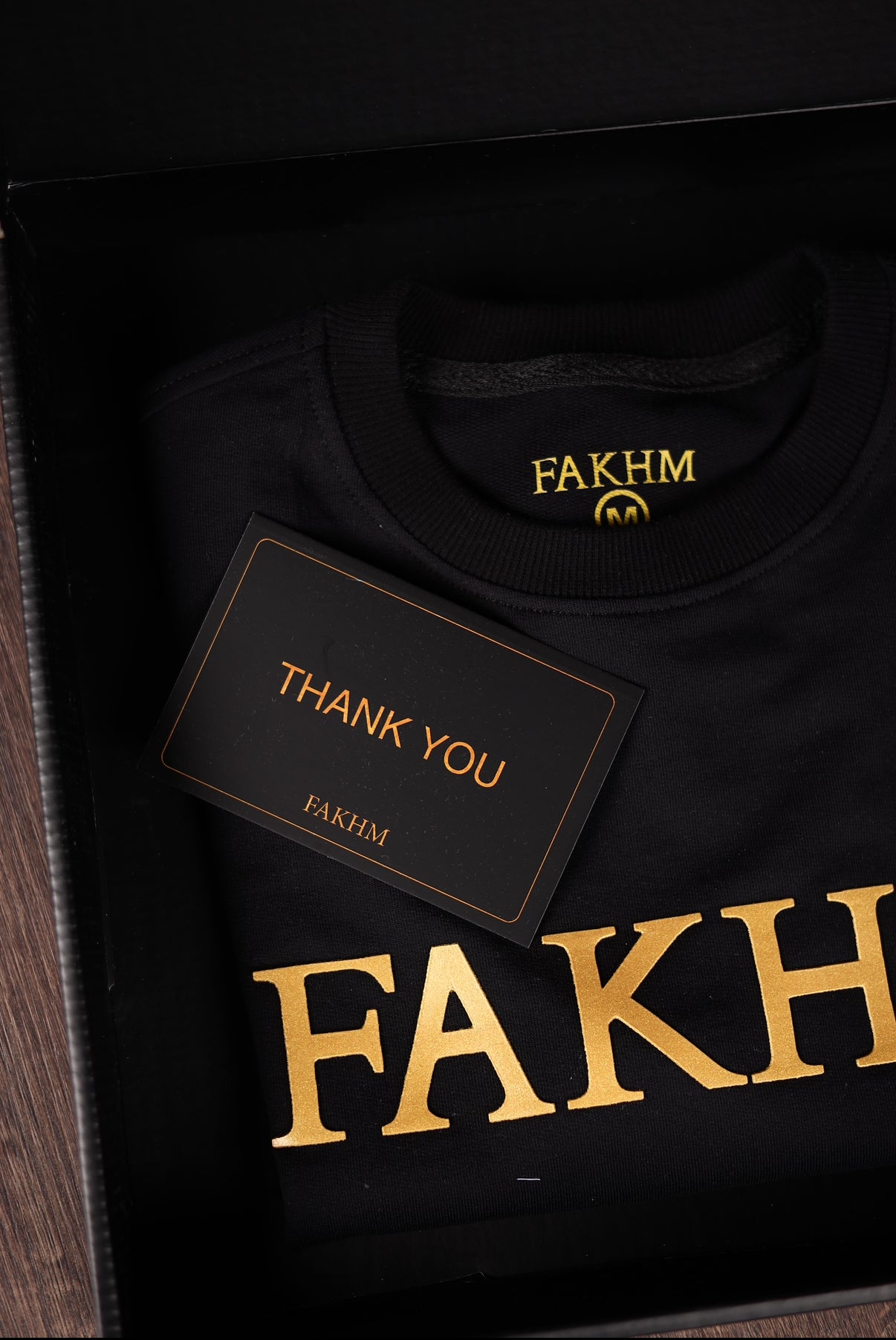 FAKHM Signature T-Shirt – Black / Gold