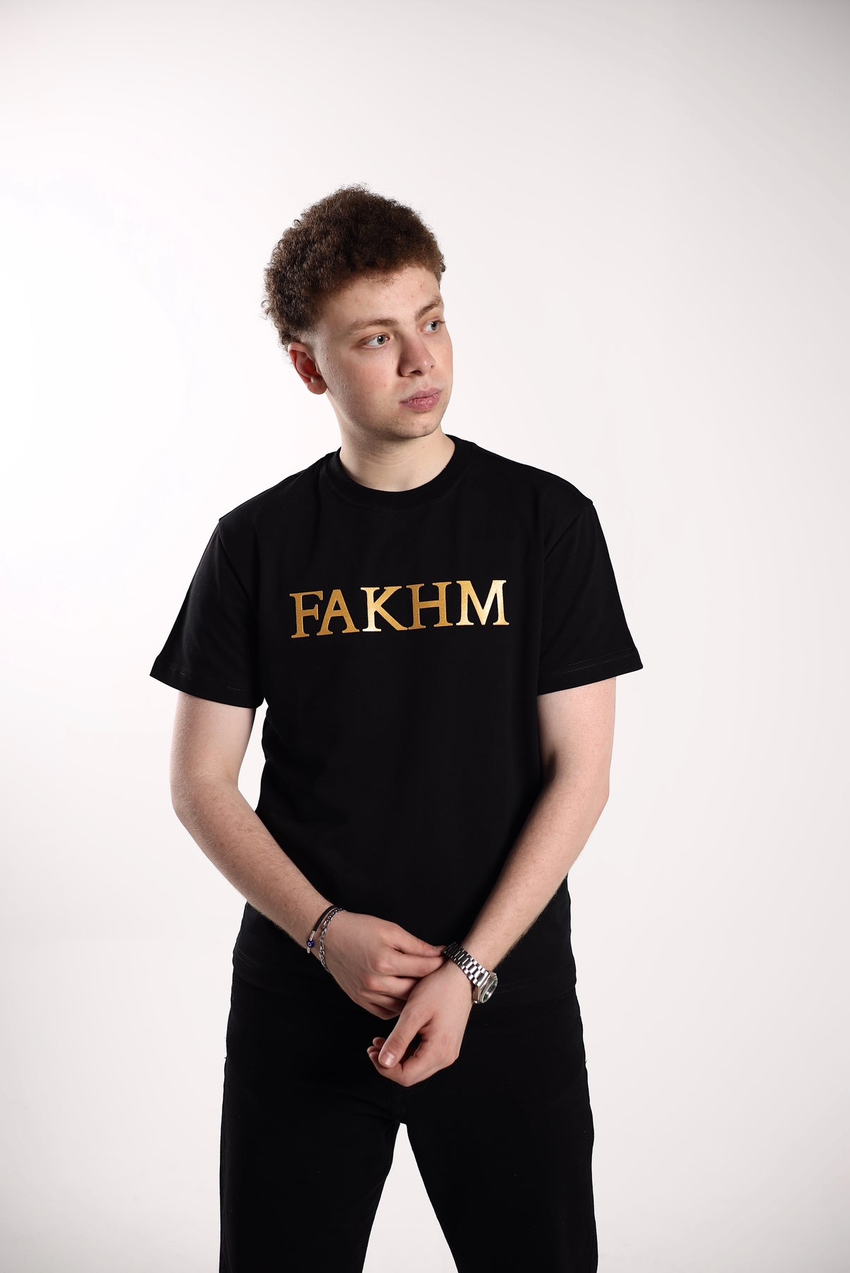 FAKHM Signature T-Shirt – Black / Gold
